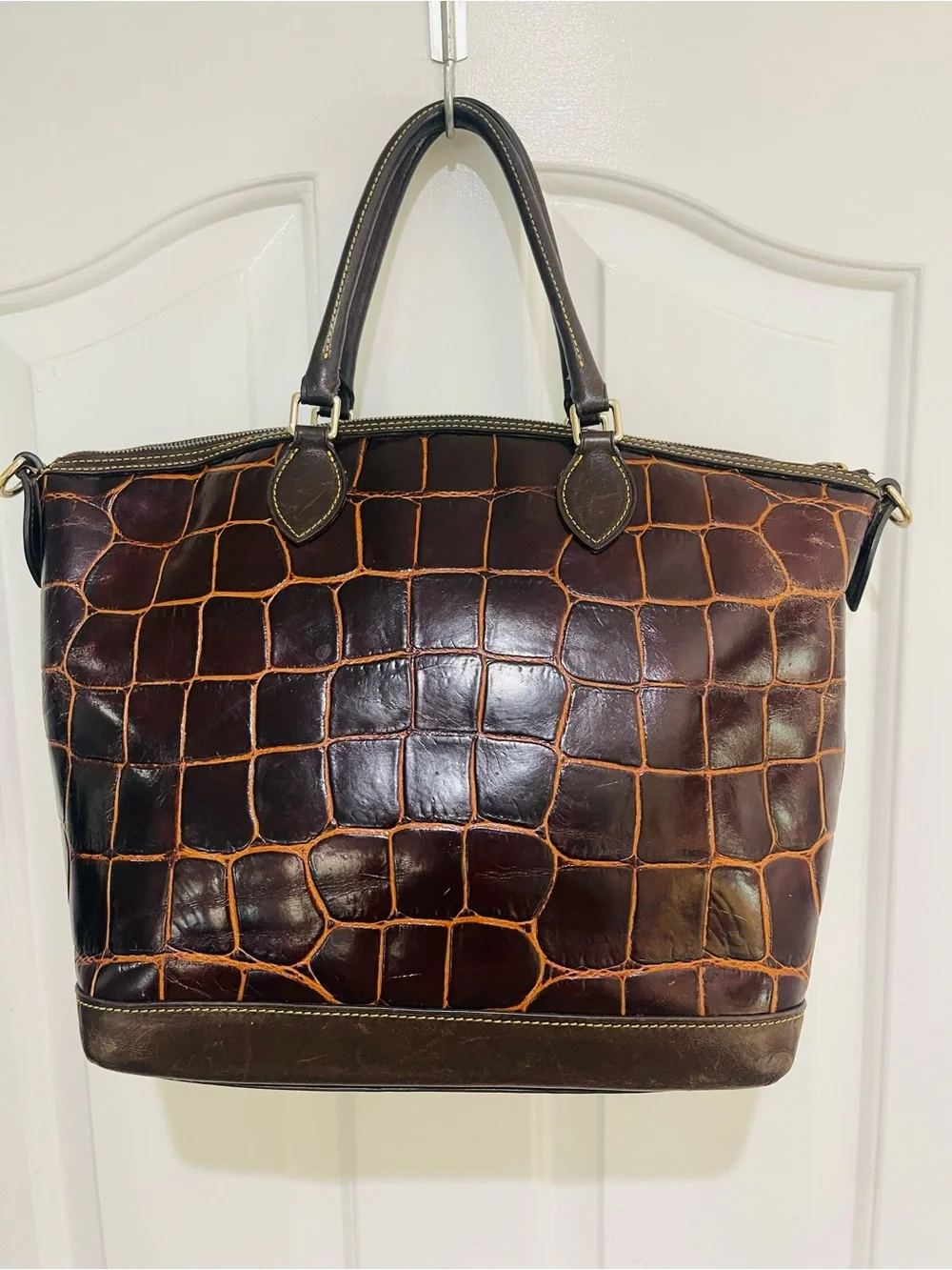 Dooney & Bourke Women's Croc-Embossed Dillen Leather Tote Bag